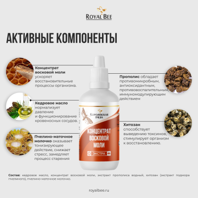 КОНЦЕНТРАТ ВОСКОВОЙ МОЛИ "ЭКСТРА", 50 мл