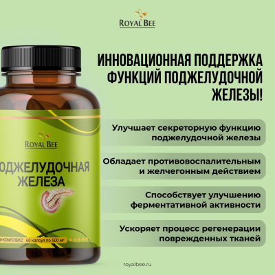 АПИ-КОМПЛЕКС для ПОДЖЕЛУДОЧНОЙ ЖЕЛЕЗЫ, 60 капсул